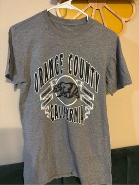 Source Unknown Gray Orange County California Graphic Tee